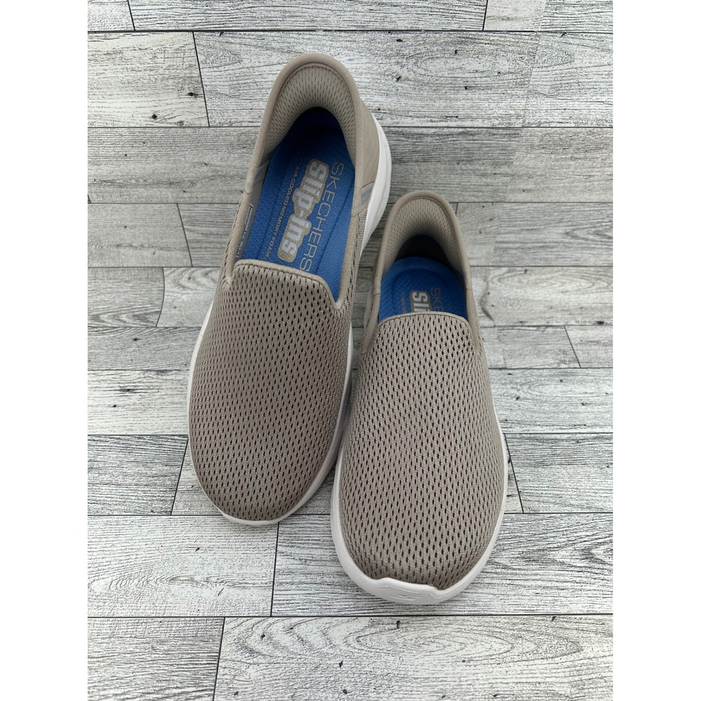 Skechers Slip-ins Go Walk Taupe Mesh Walking Shoes 124963 Women Size 6